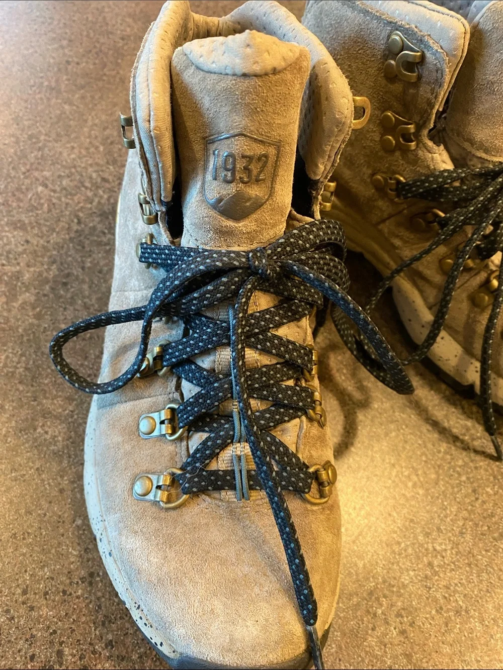 Danner Light Grayish/Brown Suede Hiking Boots
